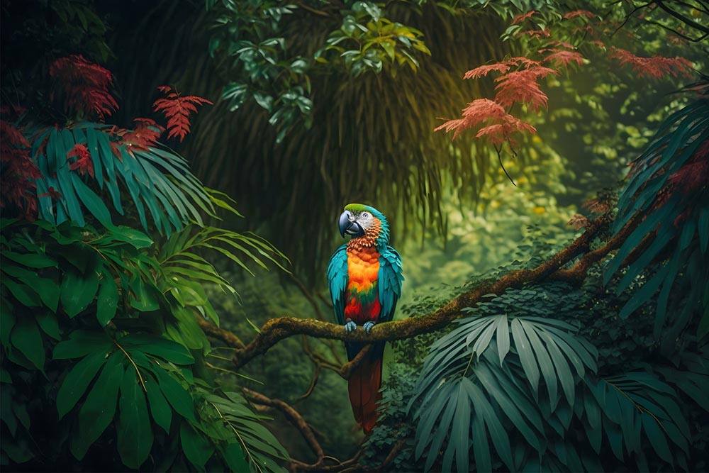 73 - Papagei im Urwald